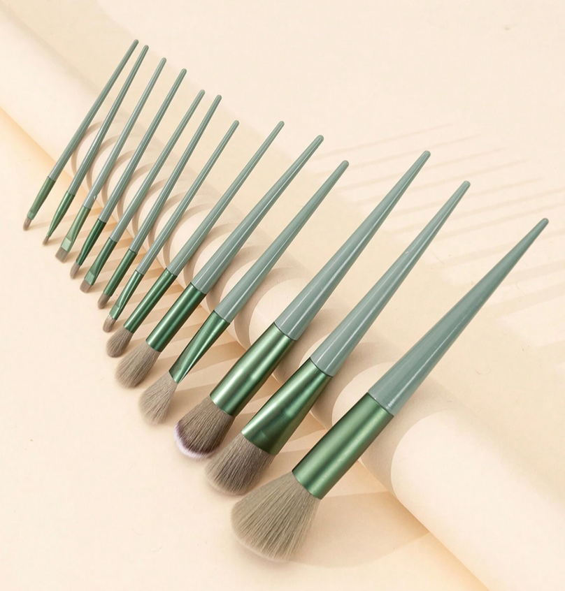 Seaweed Makeup Brush Set (13 pieces) - Lemonade Mermaid
