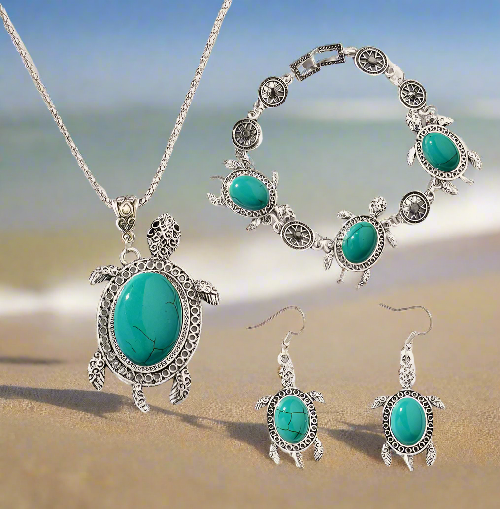 Turquoise Turtle Trio Set - Lemonade Mermaid