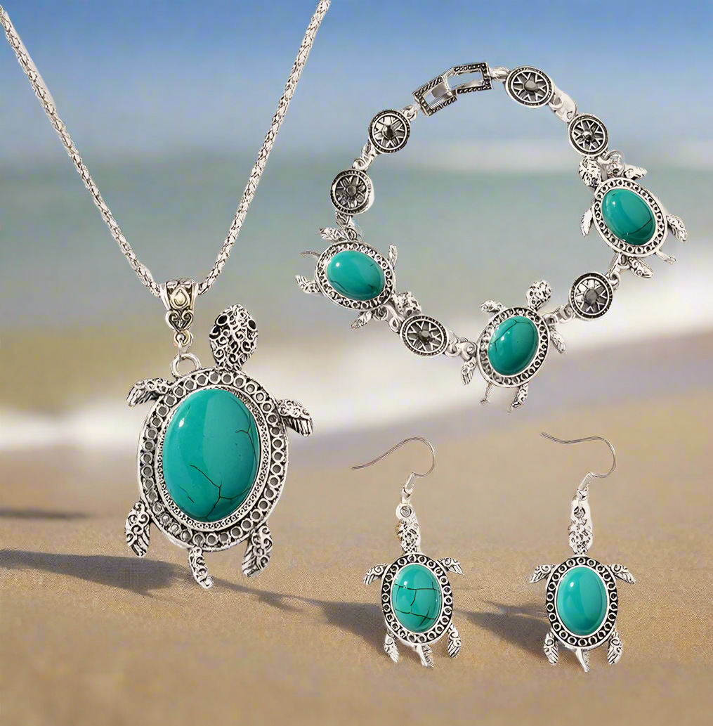 Turquoise Turtle Trio Set