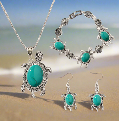 Turquoise Turtle Trio Set