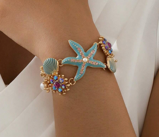 Beach Jewels Starfish Bracelet (2 Colors)