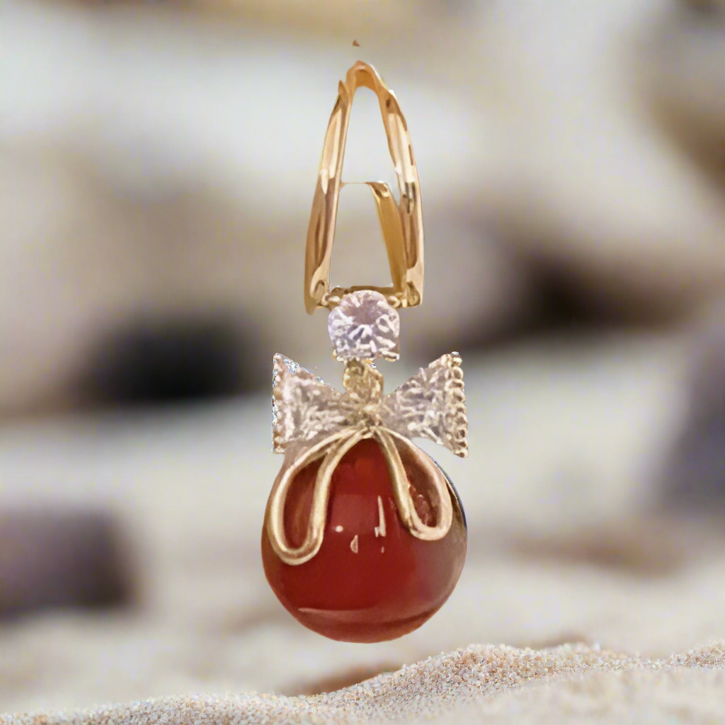 Red Bow Earrings (2 styles) - Lemonade Mermaid