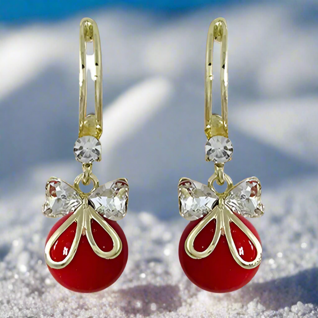 Red Bow Earrings (2 styles) - Lemonade Mermaid