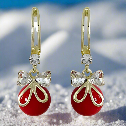 Red Bow Earrings (2 styles)