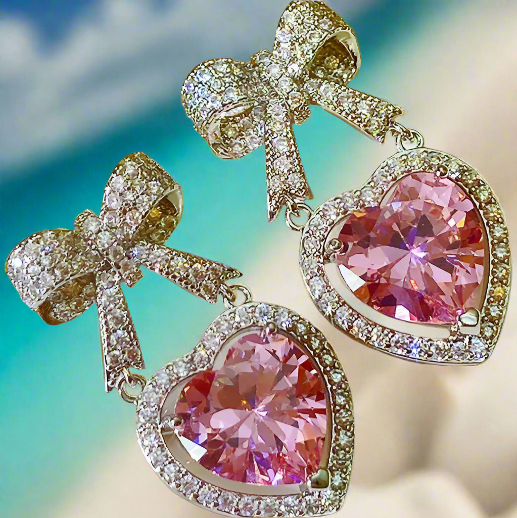 (NEW!) Pink Sweetheart Earrings