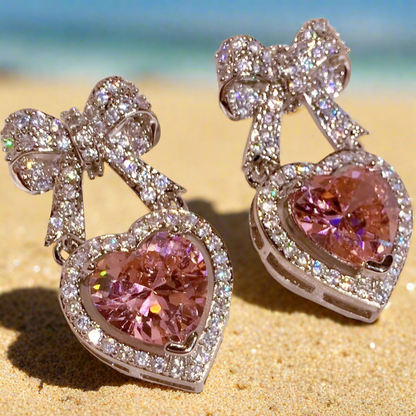 (NEW!) Pink Sweetheart Earrings