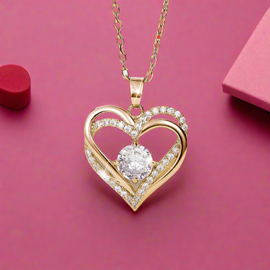 (NEW!) True Heart Necklace, Cubic Zirconia