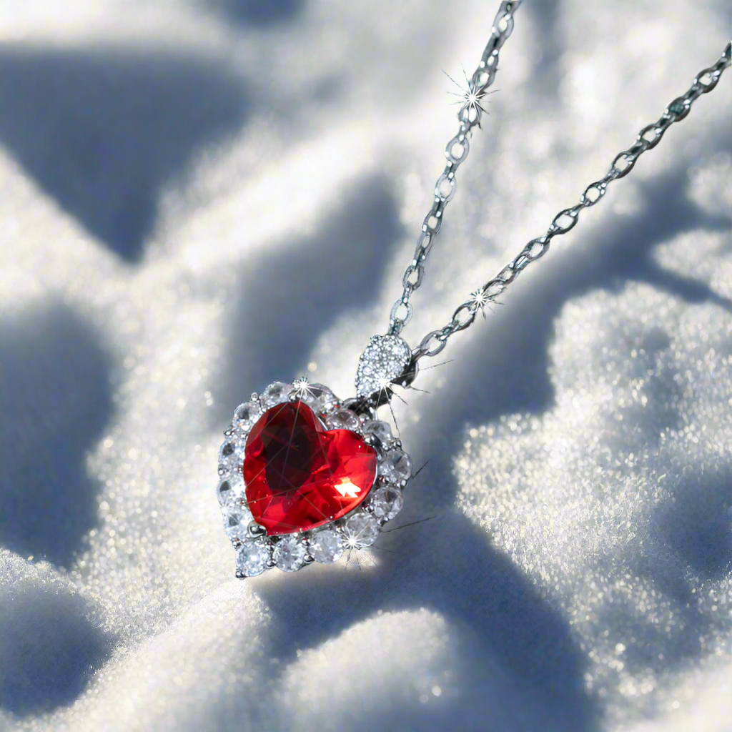 Queen of Hearts Necklace, Cubic Zirconia - Lemonade Mermaid