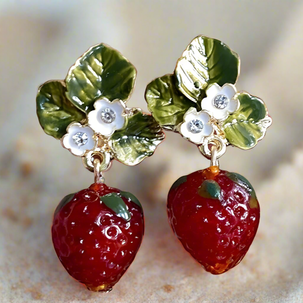 Strawberry Earrings - Lemonade Mermaid