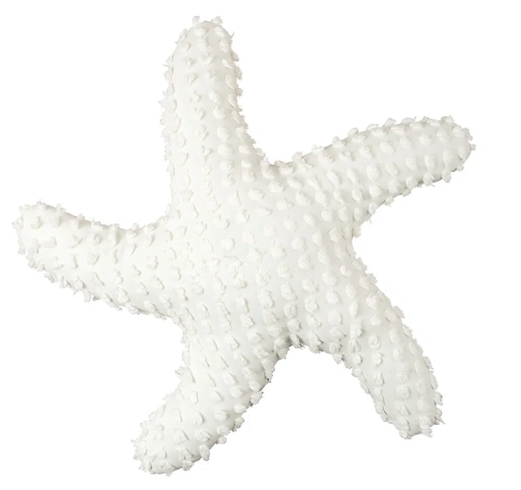 White Starfish Pillow