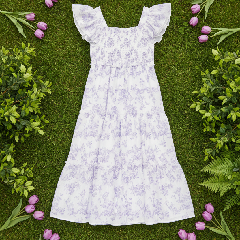 Lilac Tulle Toile Dress