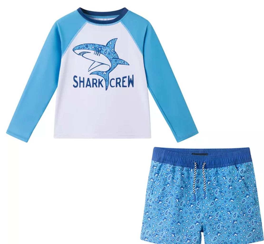 Shark Rash Guard & Shorts