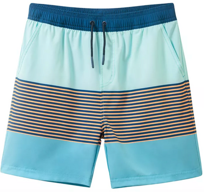 Blue Stripe Swim Trunks
