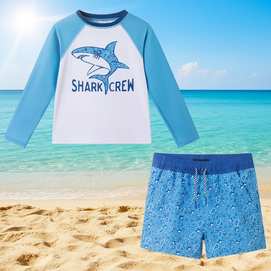 Shark Rash Guard & Shorts