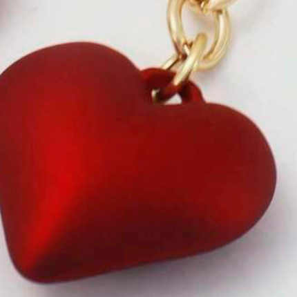 Red Heart & Rose Keychain