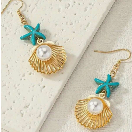 Starfish & Shell Earrings