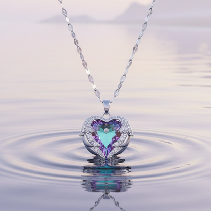 Crystal Facets Heart Necklace