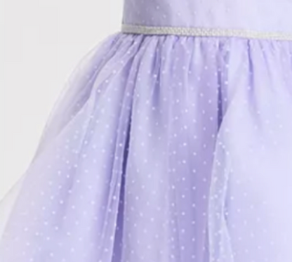 Lavender Polka Skirt Dress