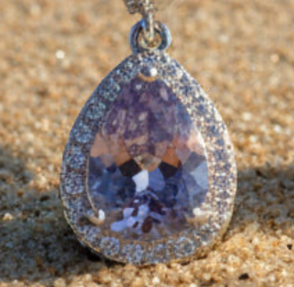 Light Purple Teardrop Earrings