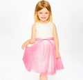 Pleated Peach Mesh Dress - Lemonade Mermaid