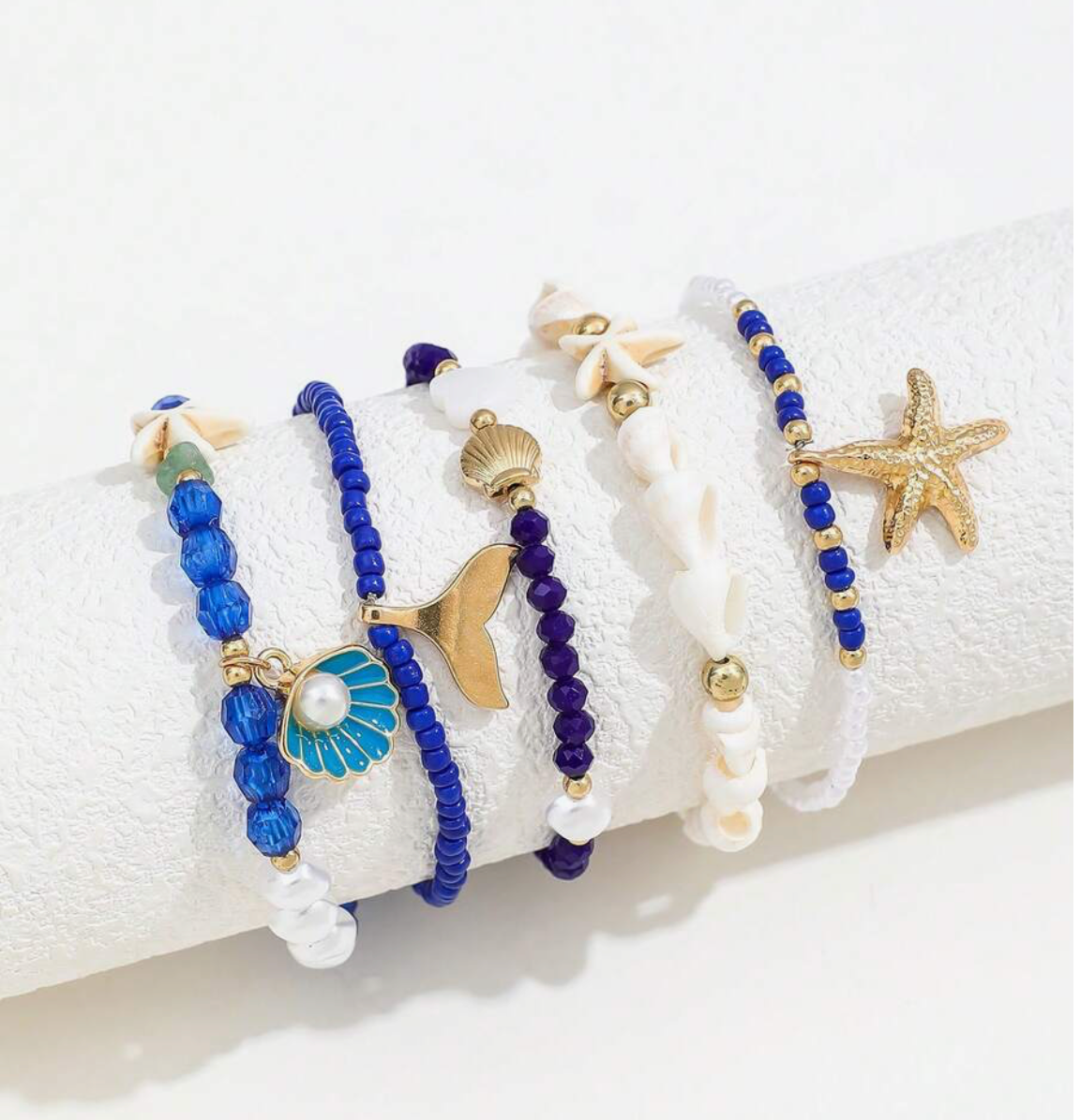 5-Strand Blue Beach Bracelet