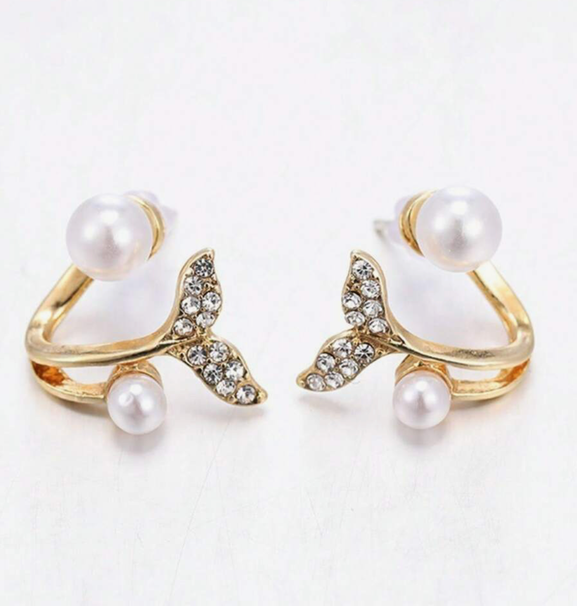 Mermaid Tail 'Pearl' Earrings