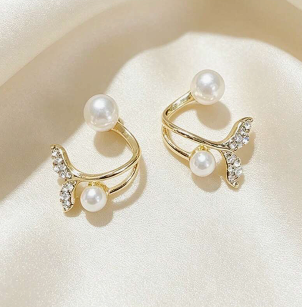 Mermaid Tail 'Pearl' Earrings