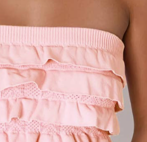 Pink Ruffle Tube Top