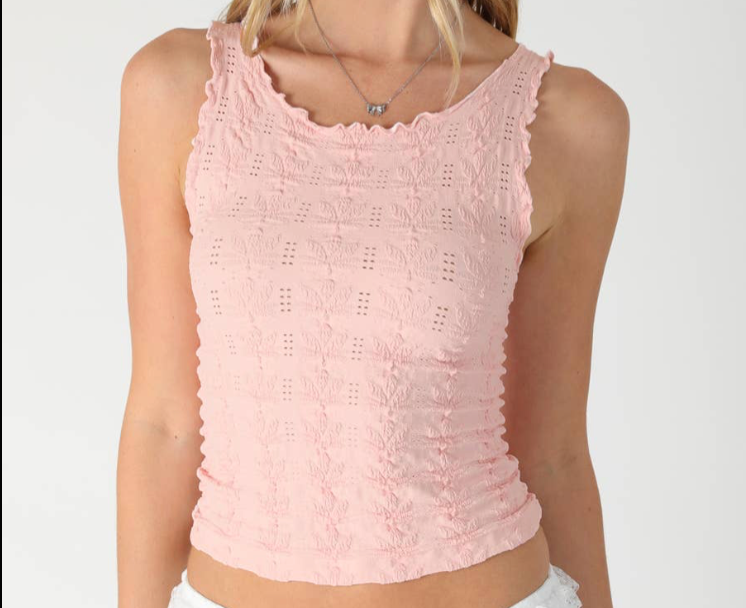 Floral Edge Tank Top (2 Colors)