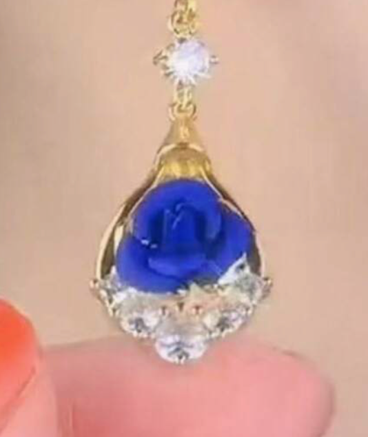 Blue Rose Earrings