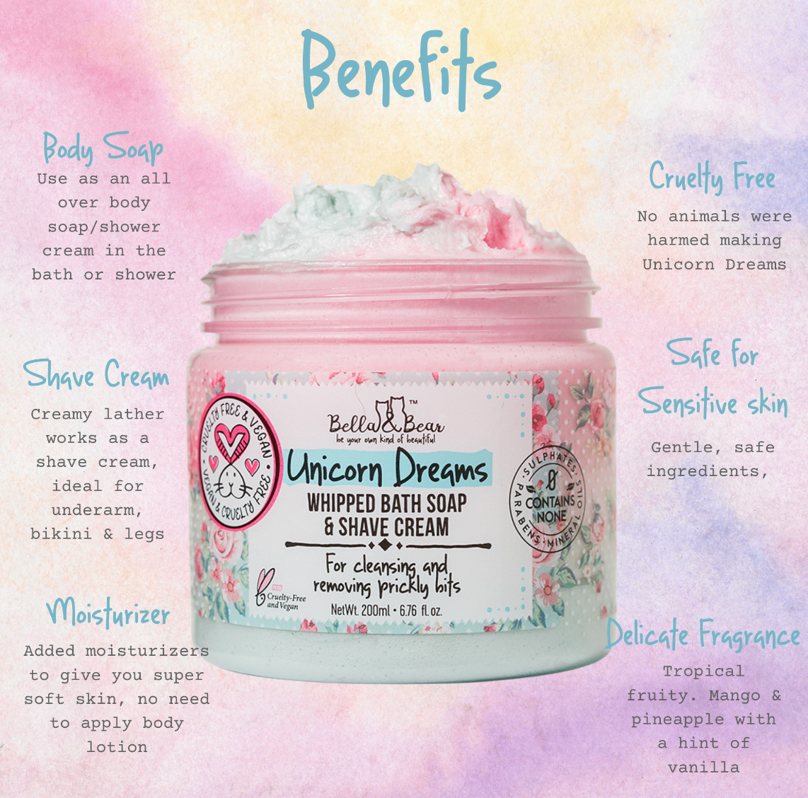 Unicorn Dreams Whipped Bath Soap