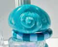 Lg. Blue Resin Seashell Bracelet - Lemonade Mermaid