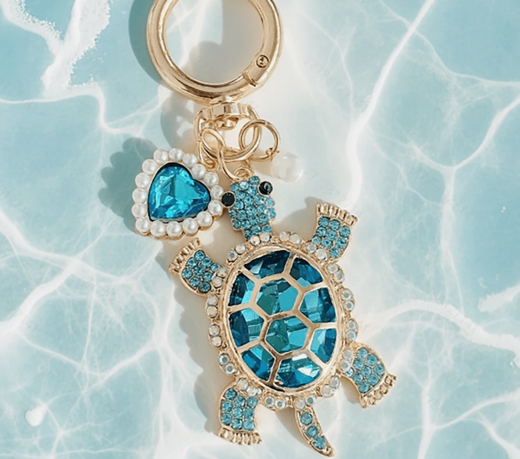 Sparkle Turtle Keychain