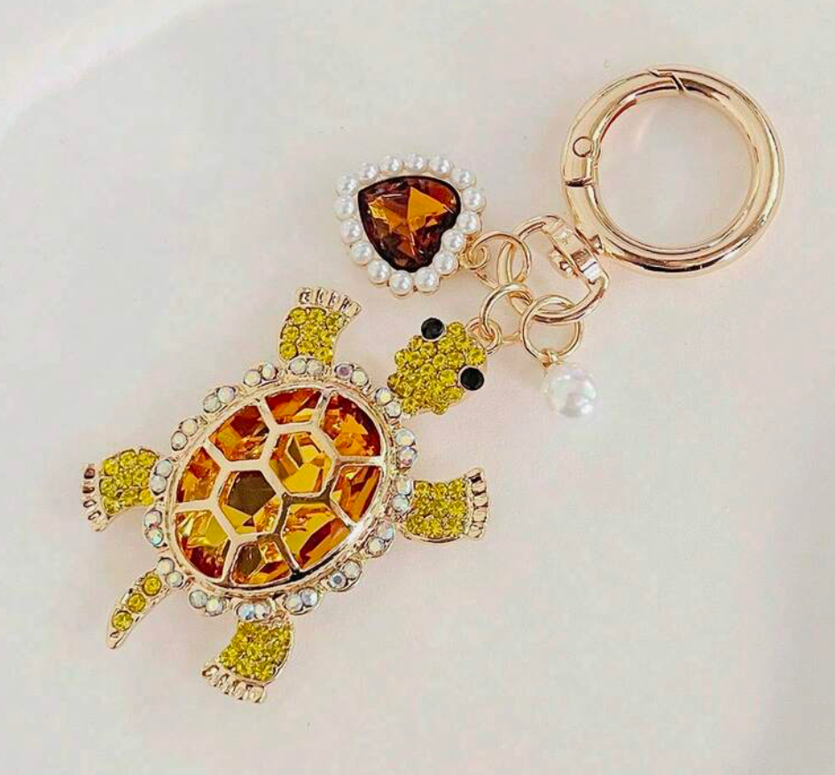 Sparkle Turtle Keychain