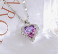 Purple Ocean Heart Necklace