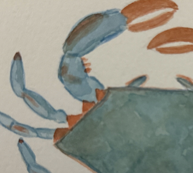 Blue Crab Note Card by Alayna