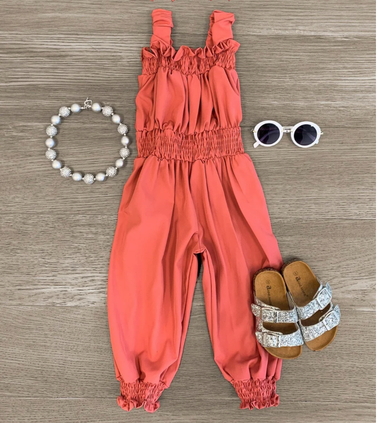 Girls' Rose Jumpsuit