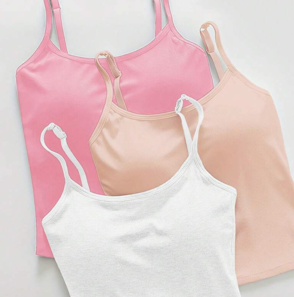 Popular Ribbed Camisole Tank Top (XS)