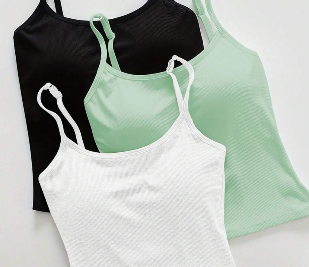 Popular Ribbed Camisole Tank Top (XS)