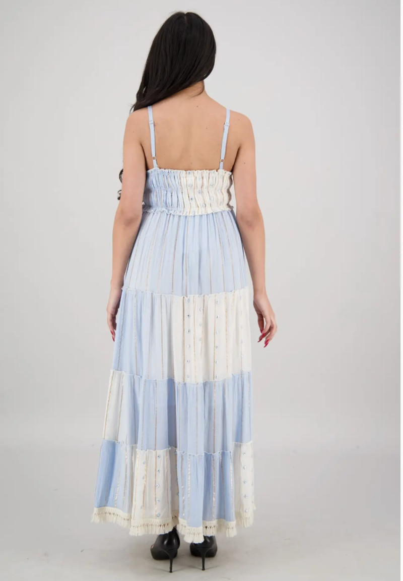 Boho Patch Tassel Maxi Dress (2 Colors)