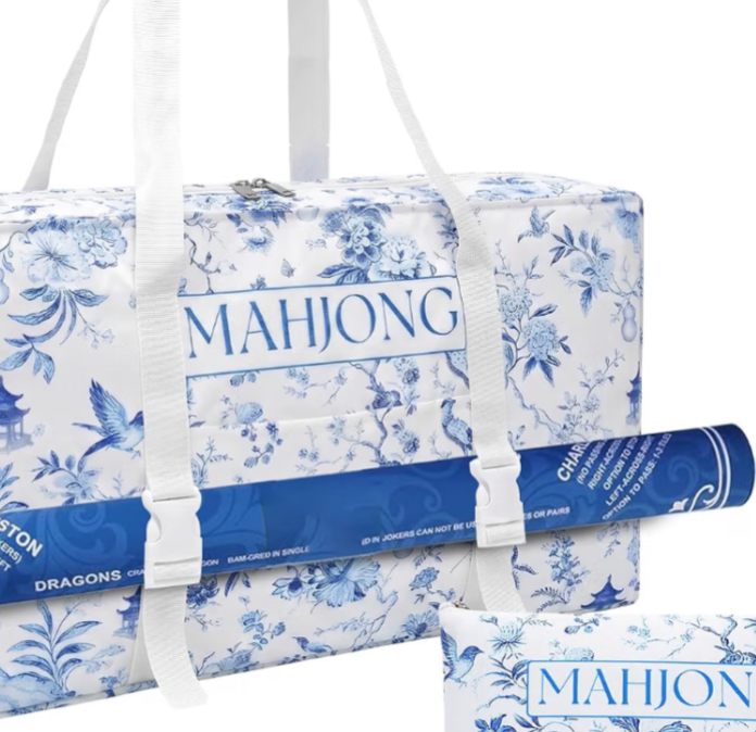 Mah Jong 3-Pc. Blue Floral