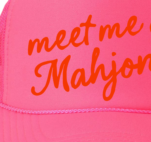 Pink Mah Jong Trucker Hat