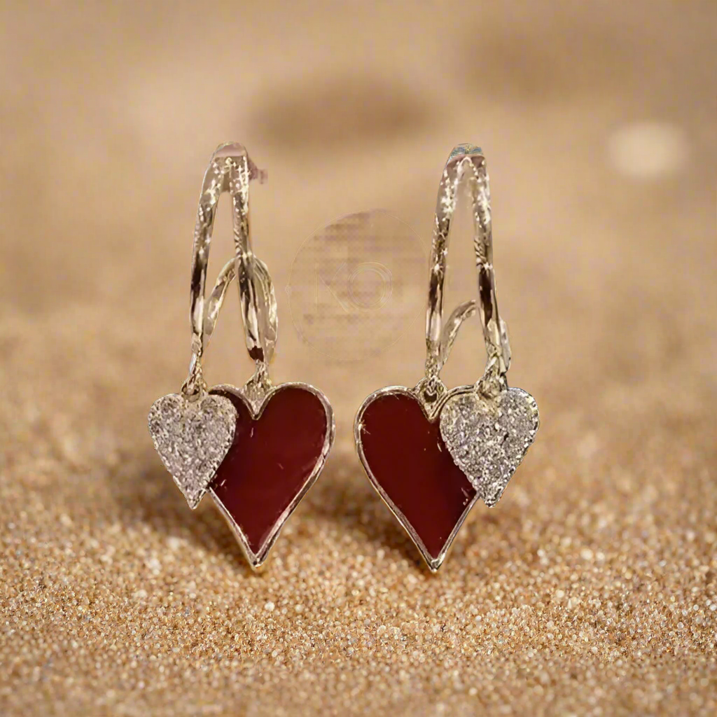 Ocean Candy Heart Earrings