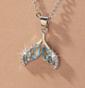 Dazzling Mermaid Tail Necklace, Cubic Zirconia (3 Colors) - Lemonade Mermaid