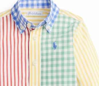 2 Pc. Polo Ralph Lauren Stripe & Plaid Short Set - Lemonade Mermaid