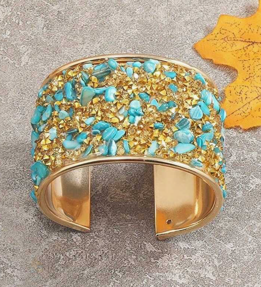 Sea Stone Cuff Multi Bracelet (2 Colors) - Lemonade Mermaid