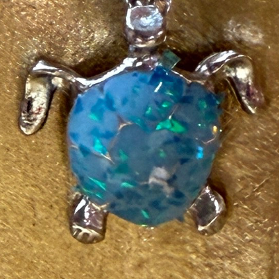 Silver & Baby Blue Turtle Necklace - Lemonade Mermaid