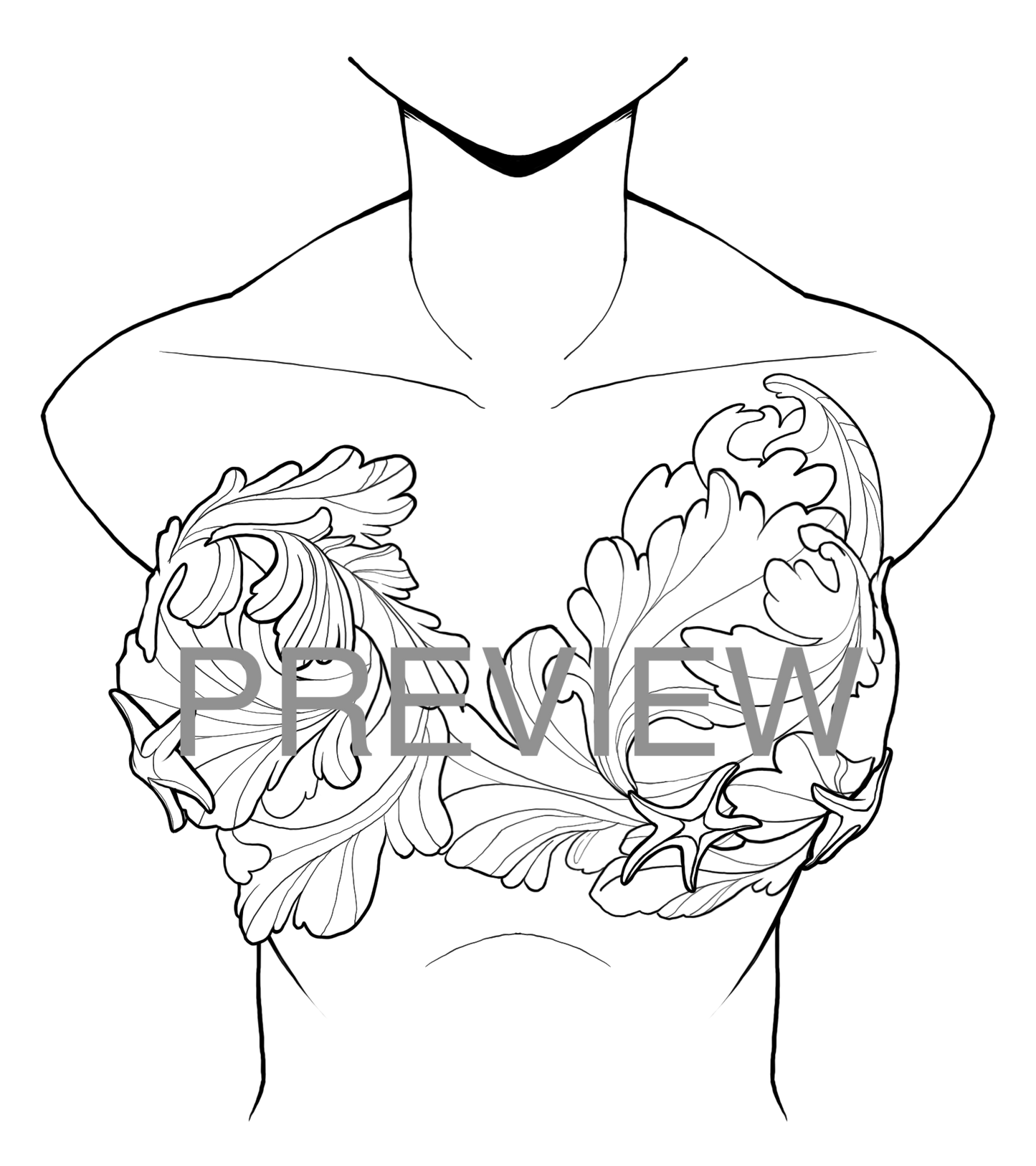 Custom Silicone Mermaid Top Mockup & Design Preview