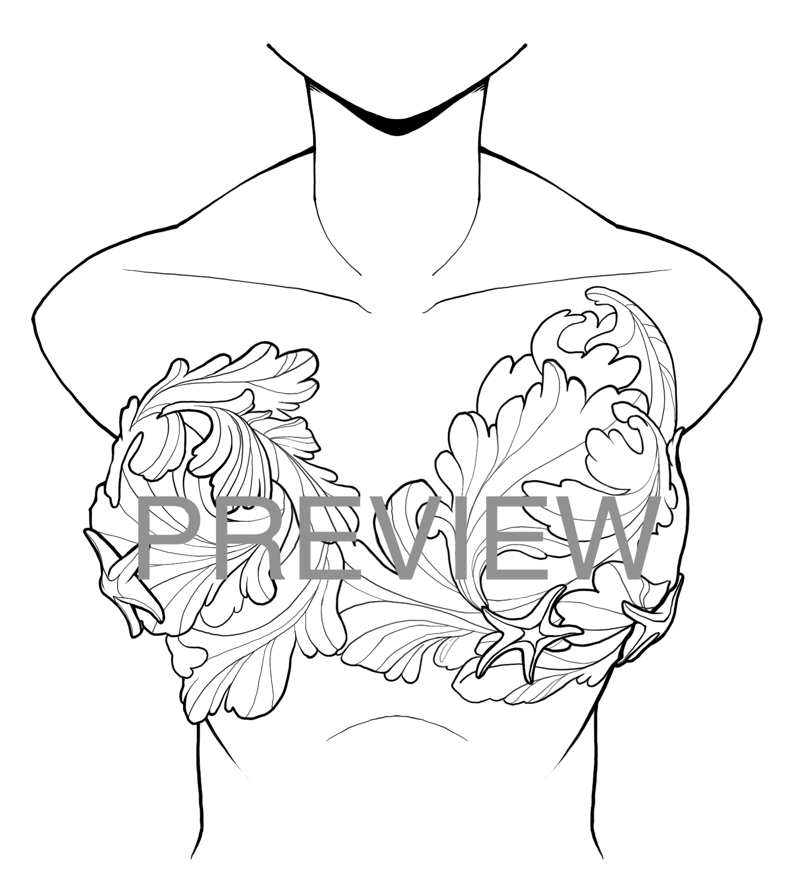 Custom Silicone Mermaid Top Mockup & Design Preview