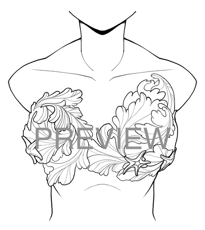 Custom Silicone Mermaid Top Mockup & Design Preview